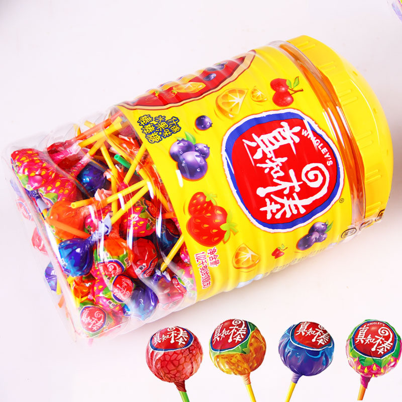 真知什锦水果果味棒棒糖1桶102千克108支糖果零食传统糖果