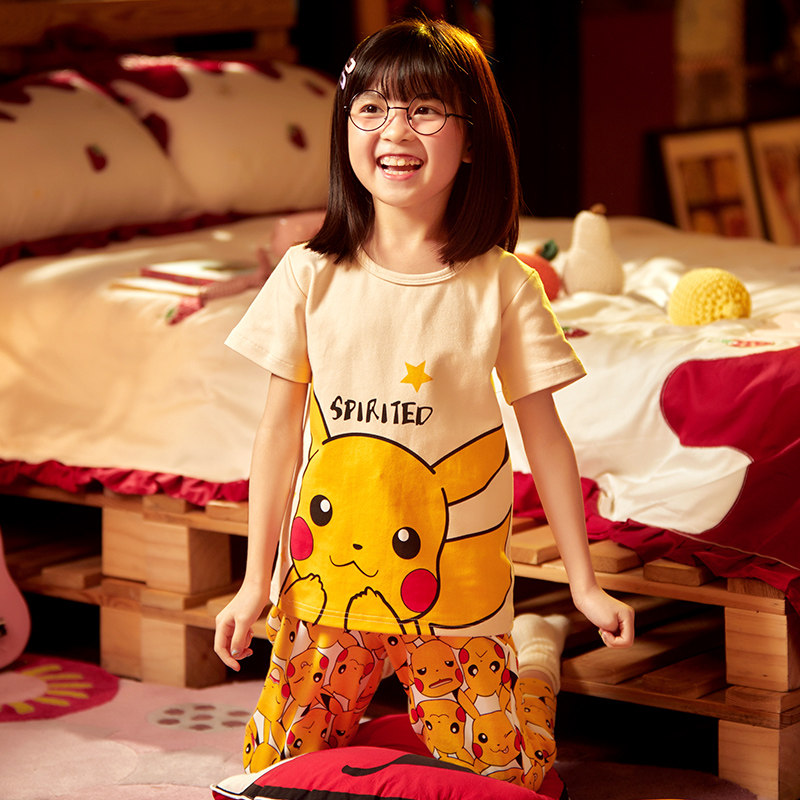女童睡衣春夏季薄款中大童6九周岁1113小女孩可爱空调家居服套装