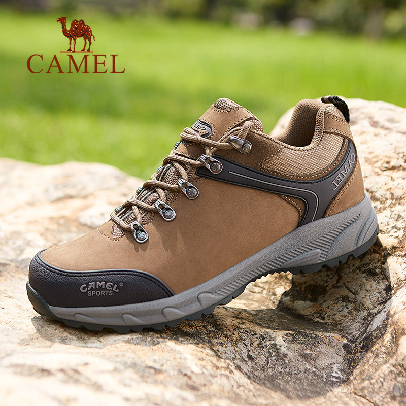 骆驼牌登山鞋真皮2022年秋冬季男士户外防水防滑徒步登山鞋