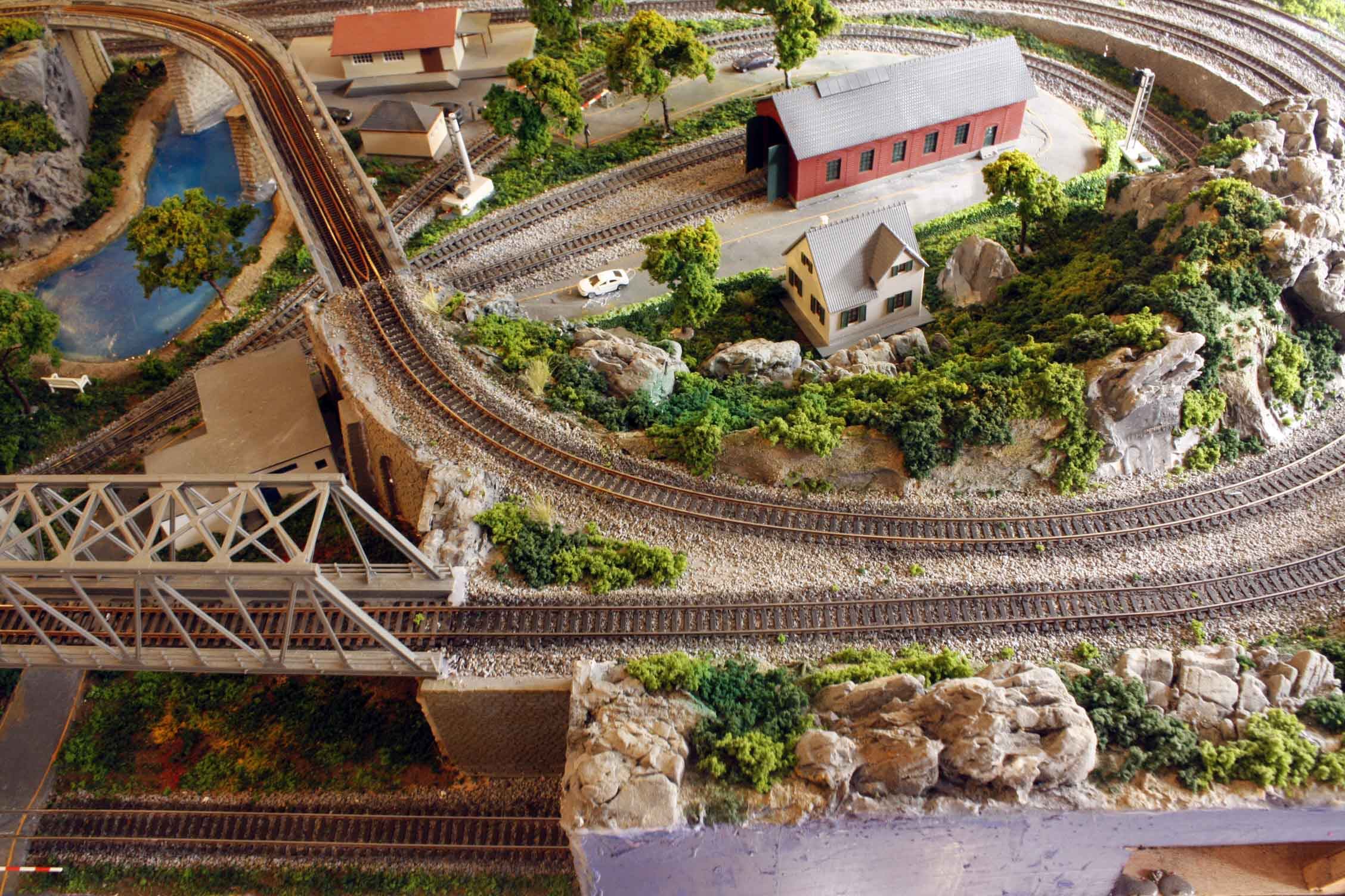 火车模型沙盘ho铁道微型车站铁路仿真轨道火车模型