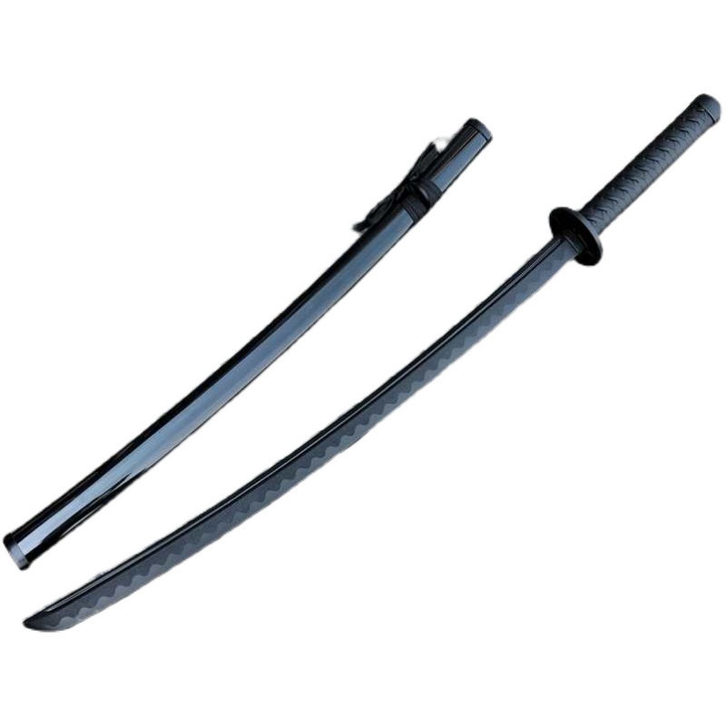 cos刀未塑料塑胶日轮黑色道具武士太刀塑钢刀