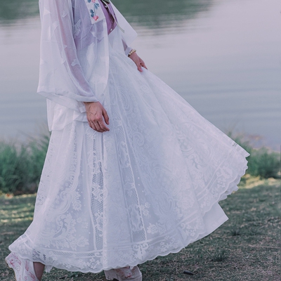 禅山记汉服蕾丝衬裙双层松紧腰仙气原创内搭下裙日常齐腰改良正品
