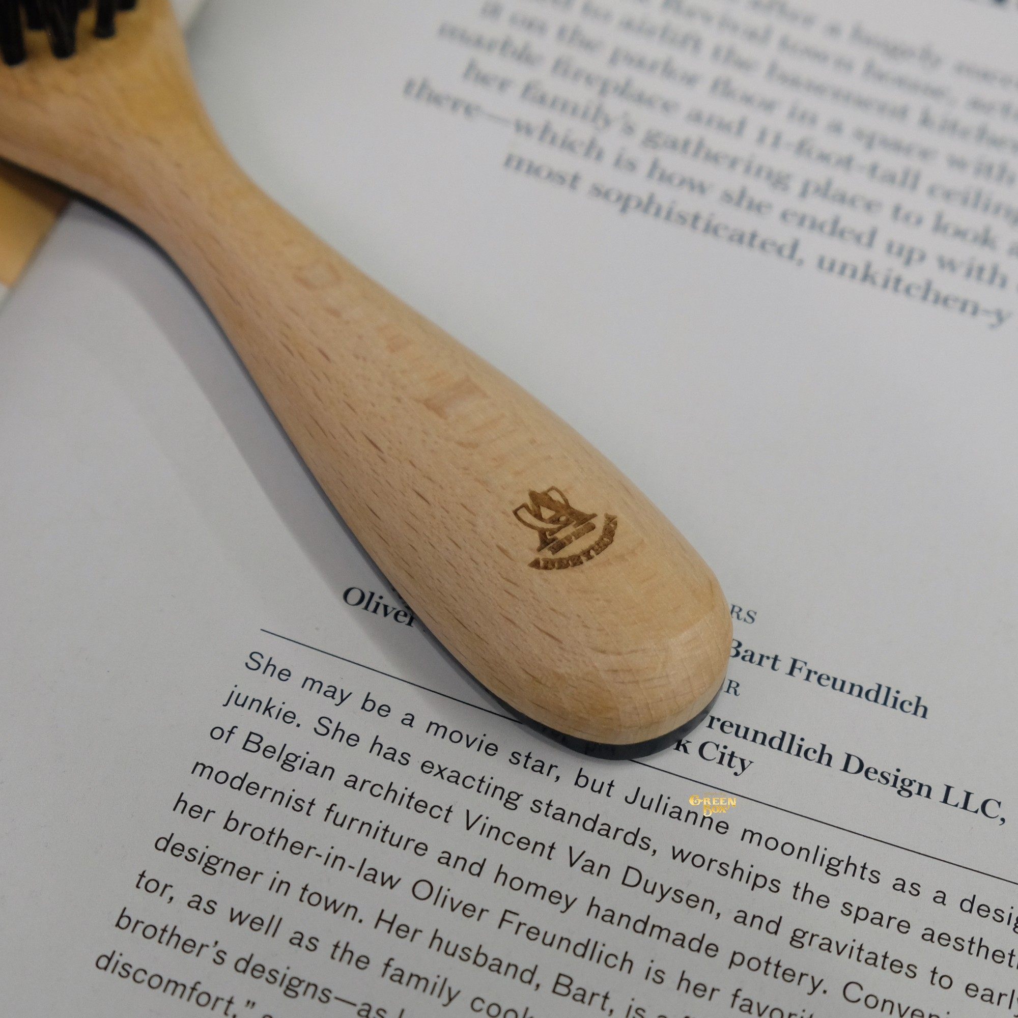 官方代理英国abbeyhorn猪鬃发刷高级天然牛角榉木梳子