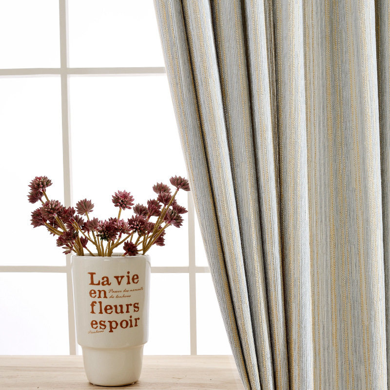 窗帘上海定制纯色现代遮光窗帘布布料雪尼尔提花成品窗帘