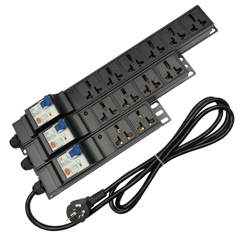 pdu机柜电源插座10a16a4000w漏电保护空开防雷过载接线板