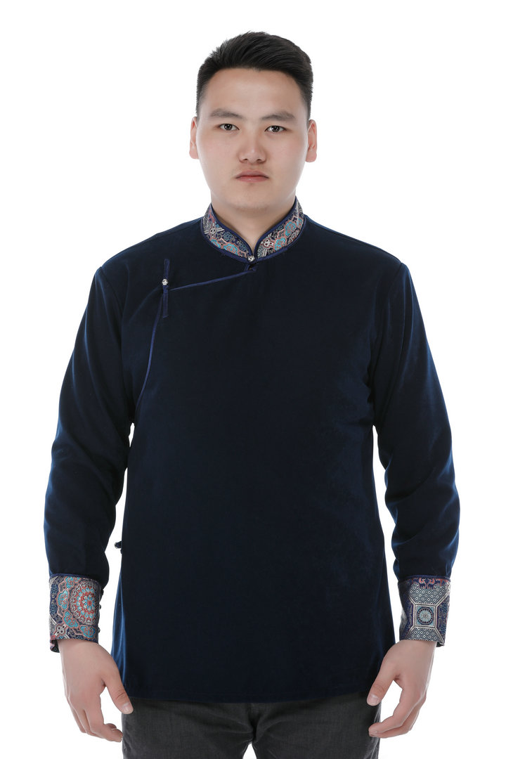 短款春夏季蒙族服装男士蒙古日常装薄款民族风上衣民族服装