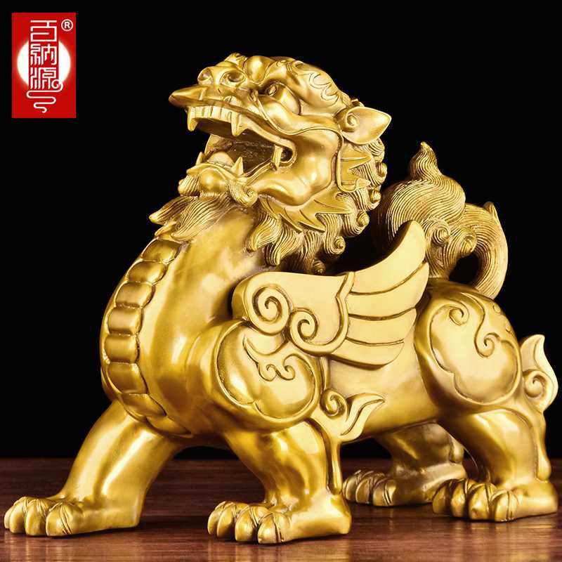百纳源貔貅摆件一对大号皮休貔n天禄皮办公室桌面装饰摆件
