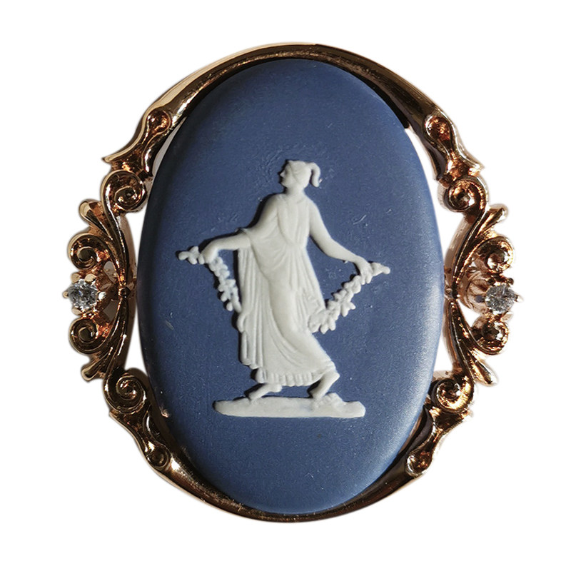 vintage英国wedgwood玮致活骨项链领带夹袖扣胸针吊坠项坠