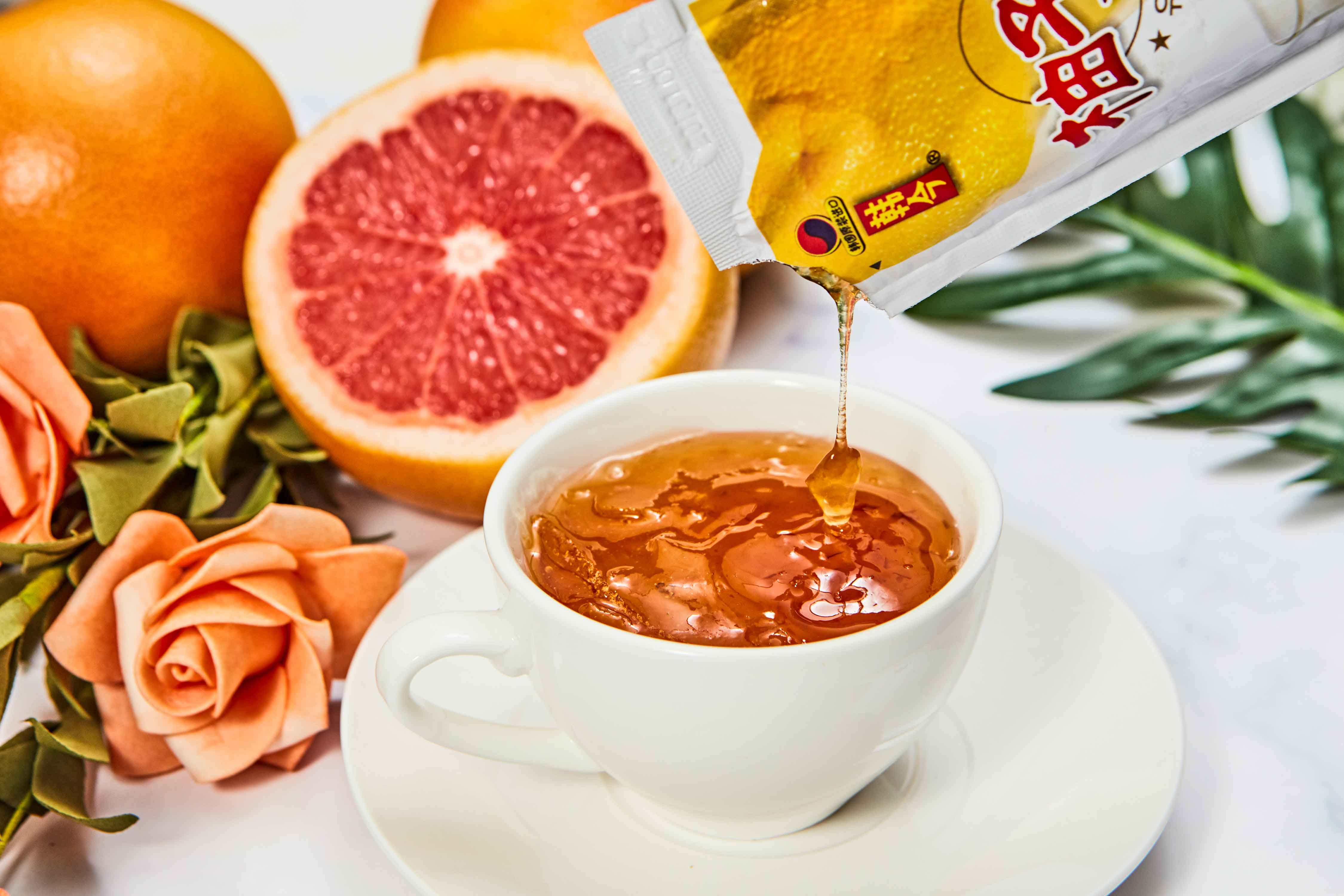 韩国进口韩今蜂蜜柚子茶便携小袋装30g6冲调饮品饮料果实茶