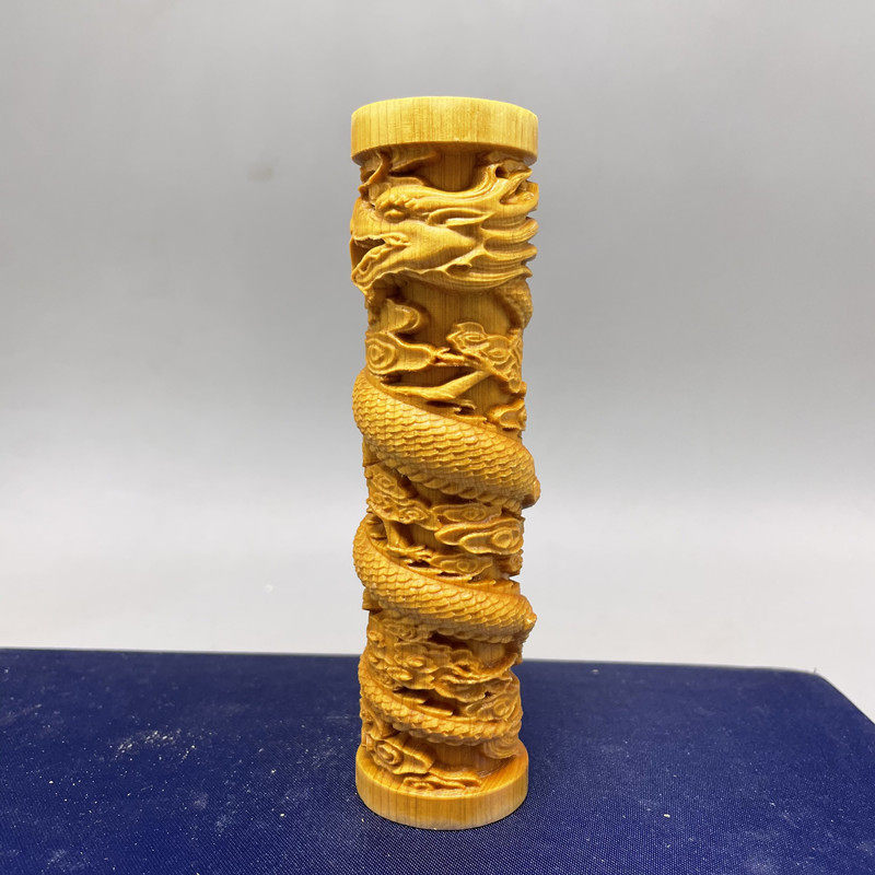 崖柏手柄装饰品家居装饰家居客厅蟠龙木雕盘龙手把木雕