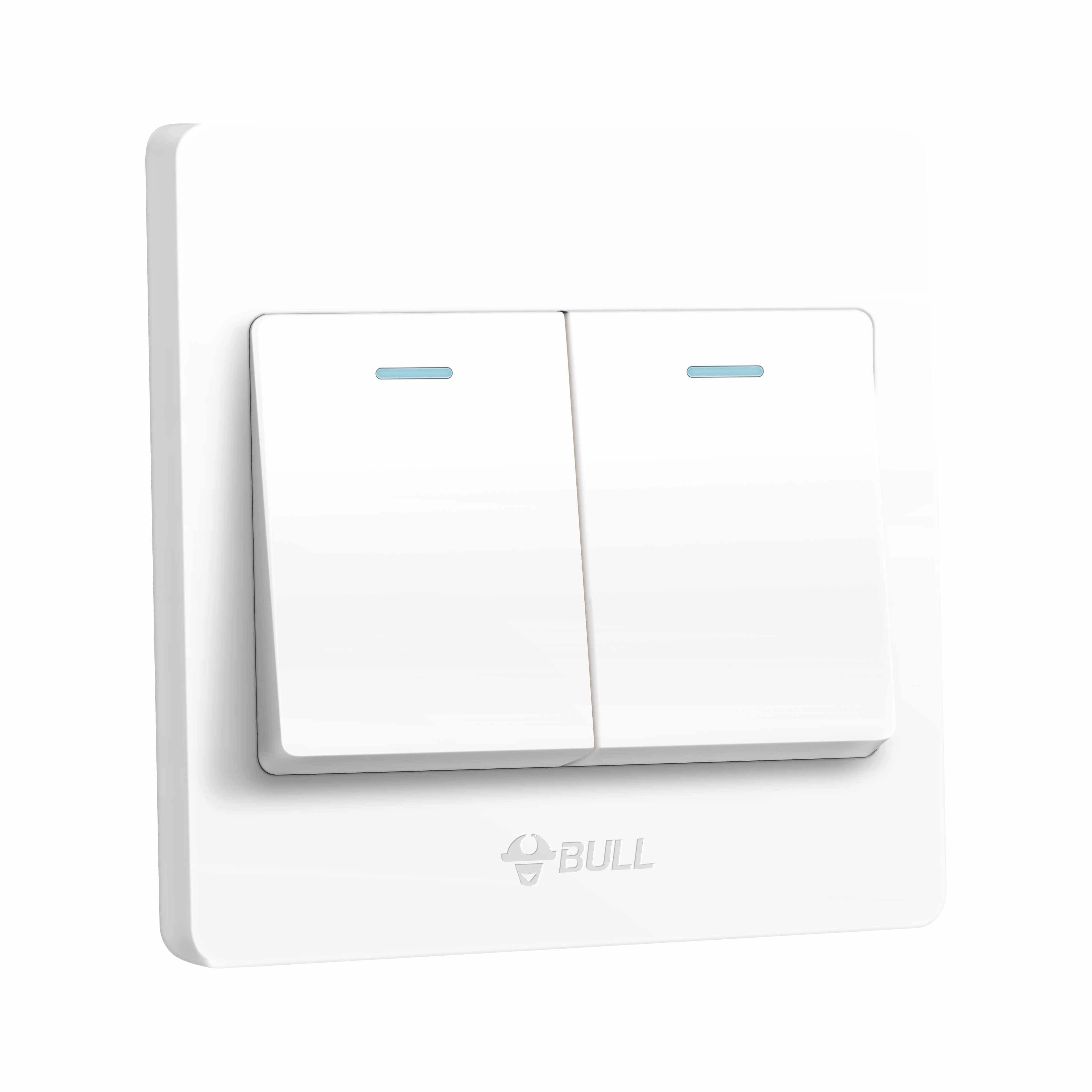 开关公牛双开单控暗家用墙壁老式两开按钮面板单控开关