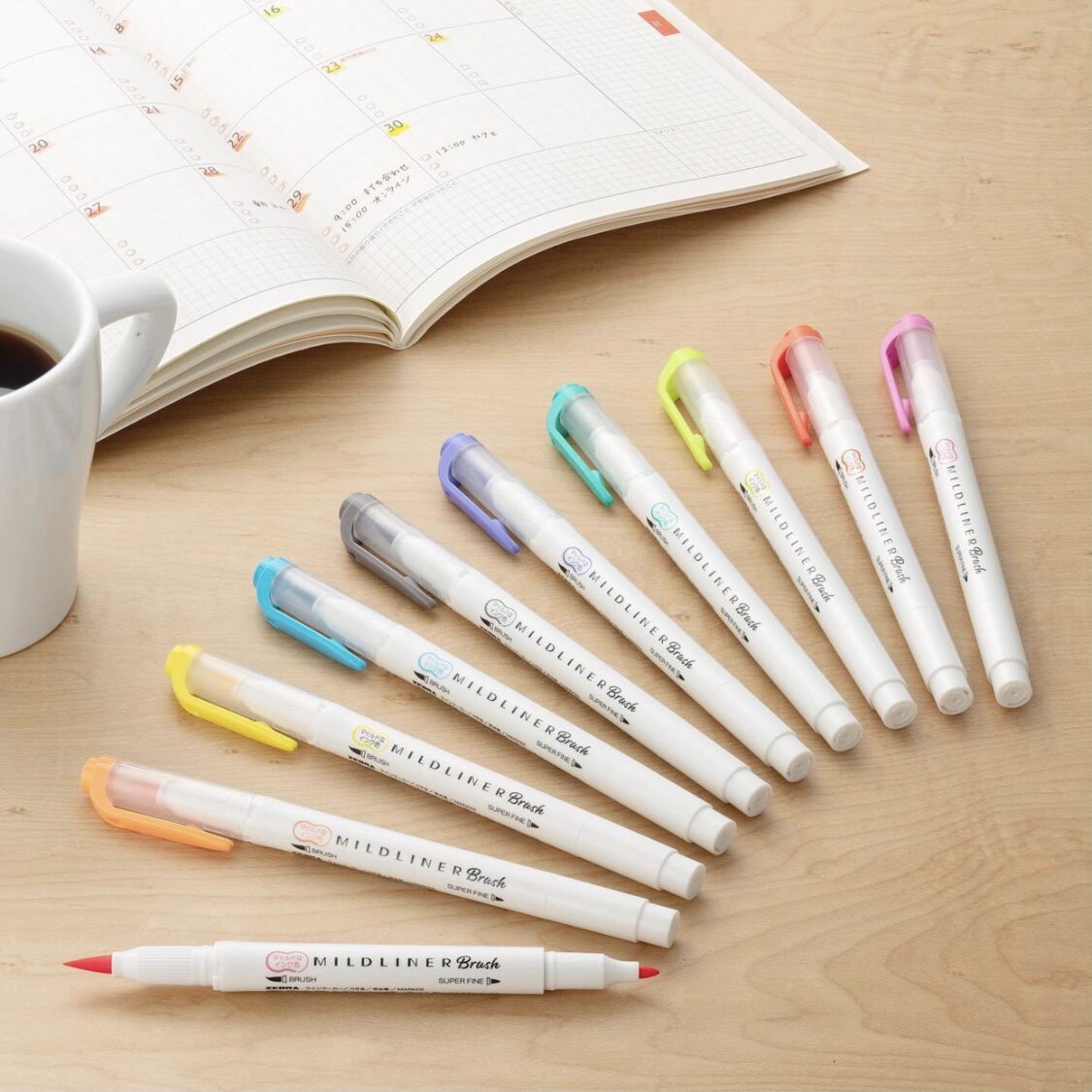 日本zebra斑马彩色双头荧光笔记号标记笔软头勾线记号笔