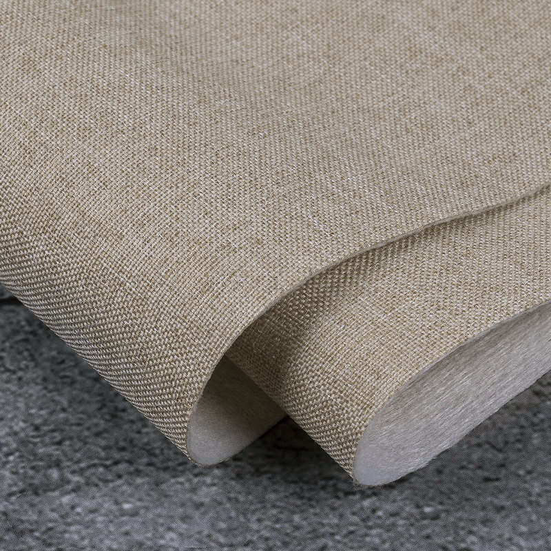 墙布素色麻布精致中式粗麻新中式无缝细麻客厅无缝墙布