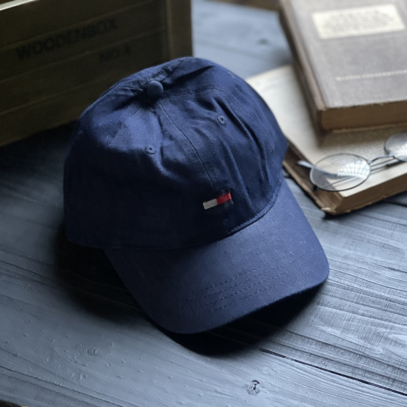 进口复古美国牛仔深蓝色软顶棒球棒球帽帽子加深帽子