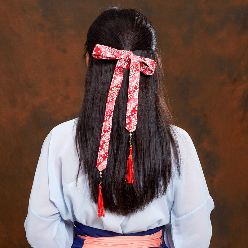 汉服古风发带流苏发饰女配饰头绳饰品头饰丝带腰带刺绣绑发束发男
