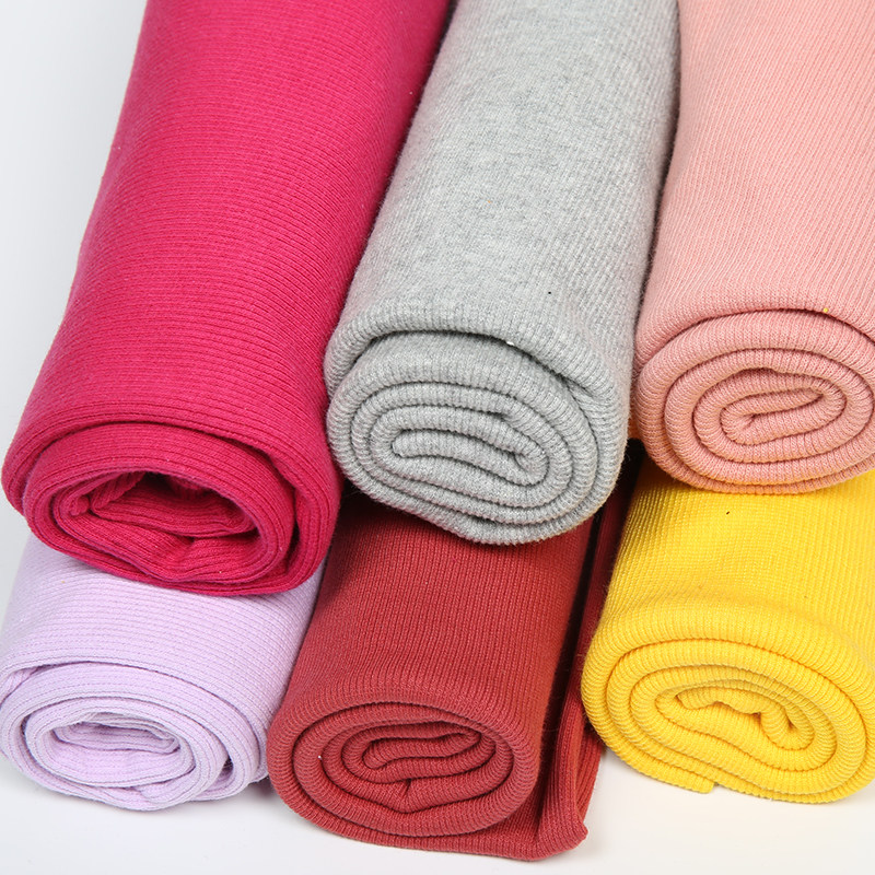 全棉针织弹力罗纹罗口布料领口袖口下摆脚口收口螺纹螺口服装辅料