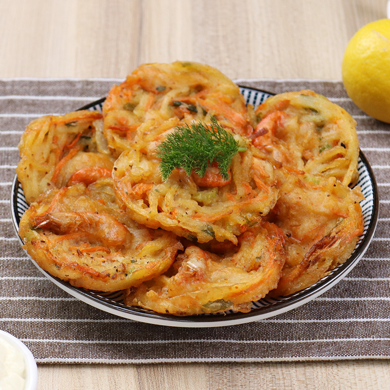 30片油炸香酥虾肉饼食品小吃