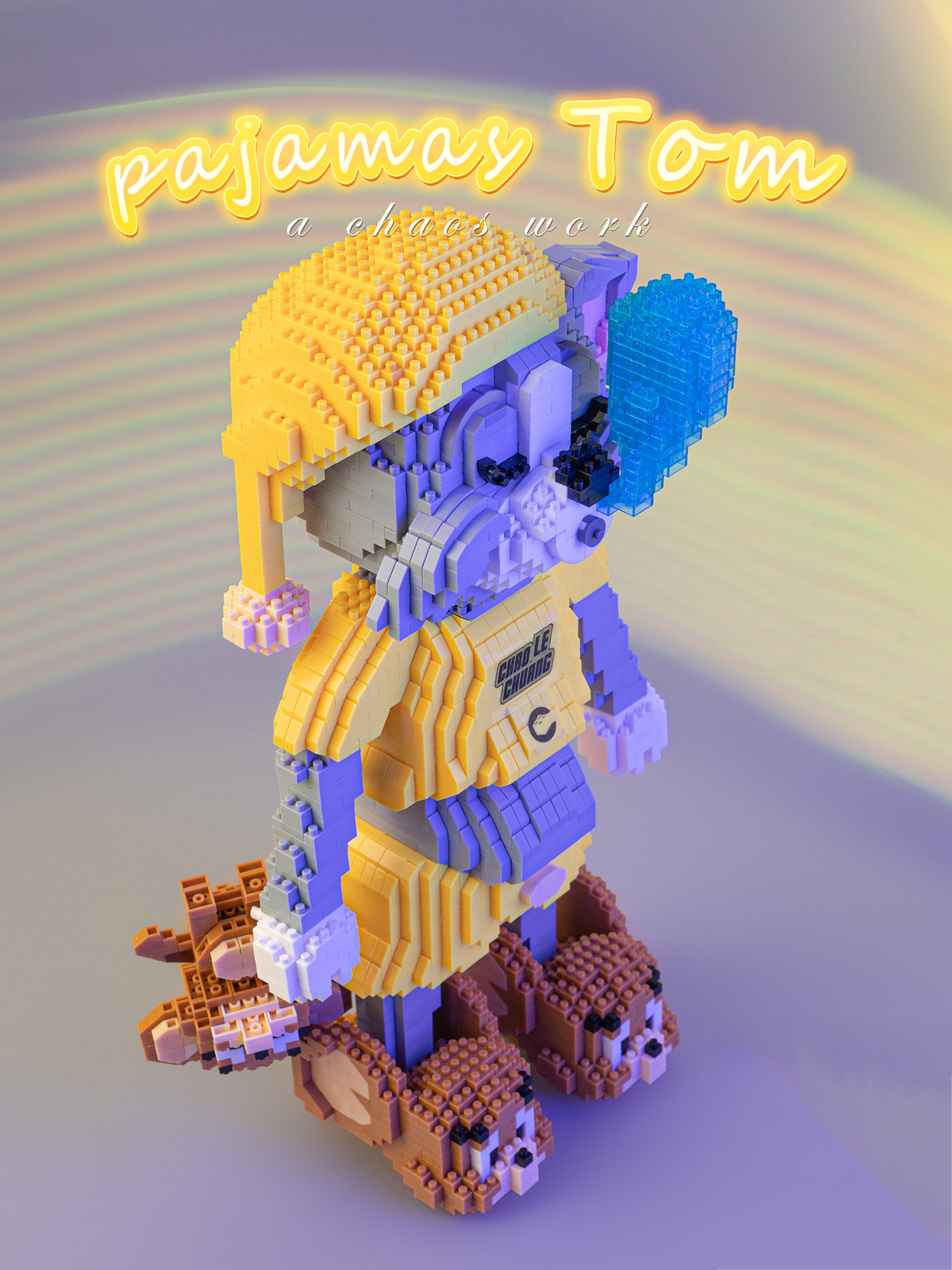 乐高微型拼装汤姆猫小颗颗粒拼图积木玩具猫和老鼠塑料积木