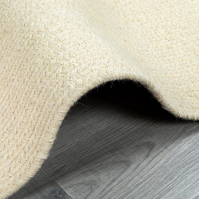 瑞鑫日式ins侘寂手工编织羊毛客厅地毯米色地毯