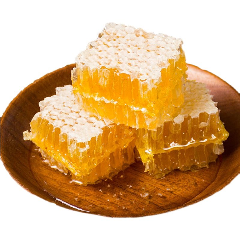 蜂巢蜜嚼着吃盒装500g天然秦岭深山丰巢野生蜂蜜