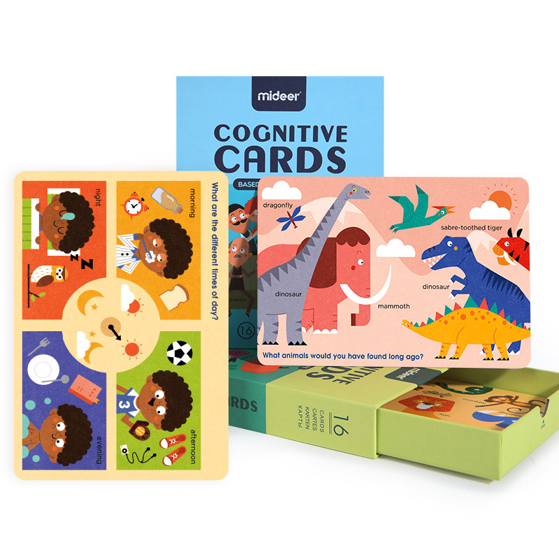 mideer弥鹿儿童英文单词认知卡片英语识字早教玩具挂图