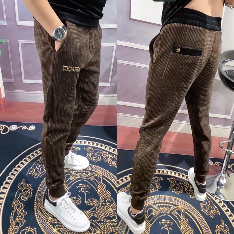 秋季新款男士休闲卫裤子韩版修身束脚裤潮流百搭小脚运动休闲长裤