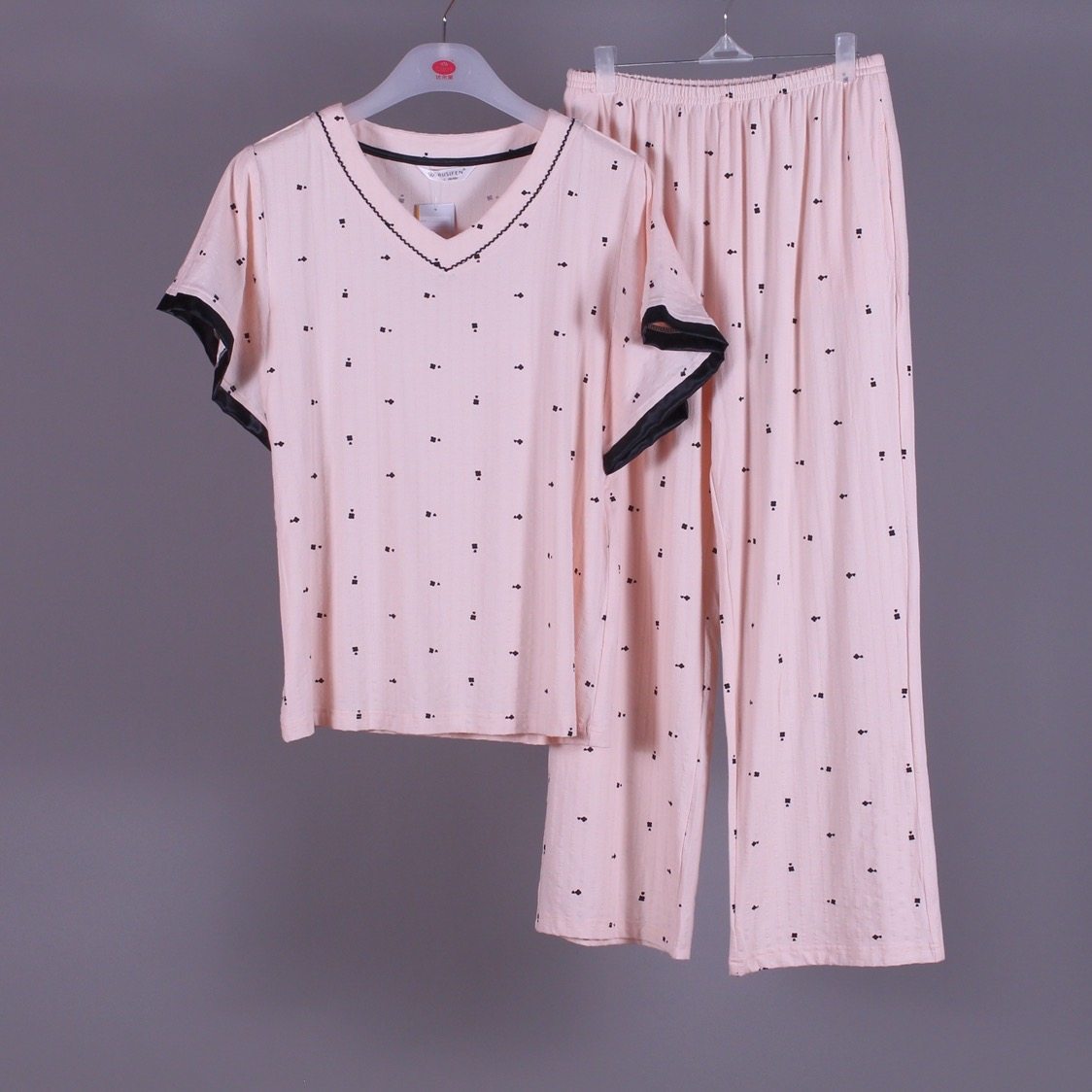 夏季汝斯芬新款睡衣女士短袖莫代尔长裤套装薄款睡衣