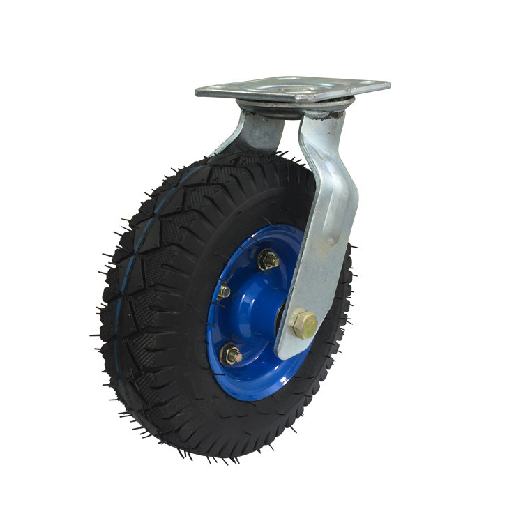 车轮阜华8寸充气脚轮手推手推车烧烤轮子橡胶脚轮