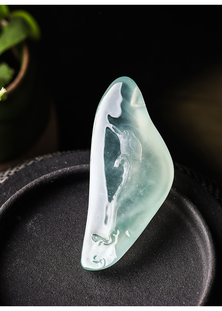 423珠宝喜事连连老坑冰种水绿随行素雅翡翠颈饰