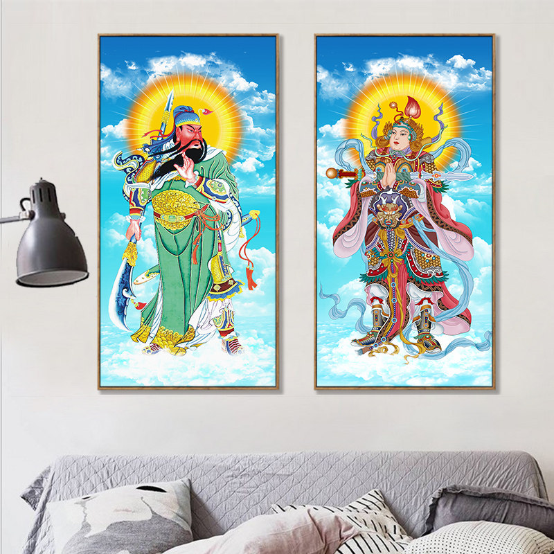 珍藏版水陆画三宝佛画像佛宝法宝僧宝文殊普贤地藏王道场卷轴挂画