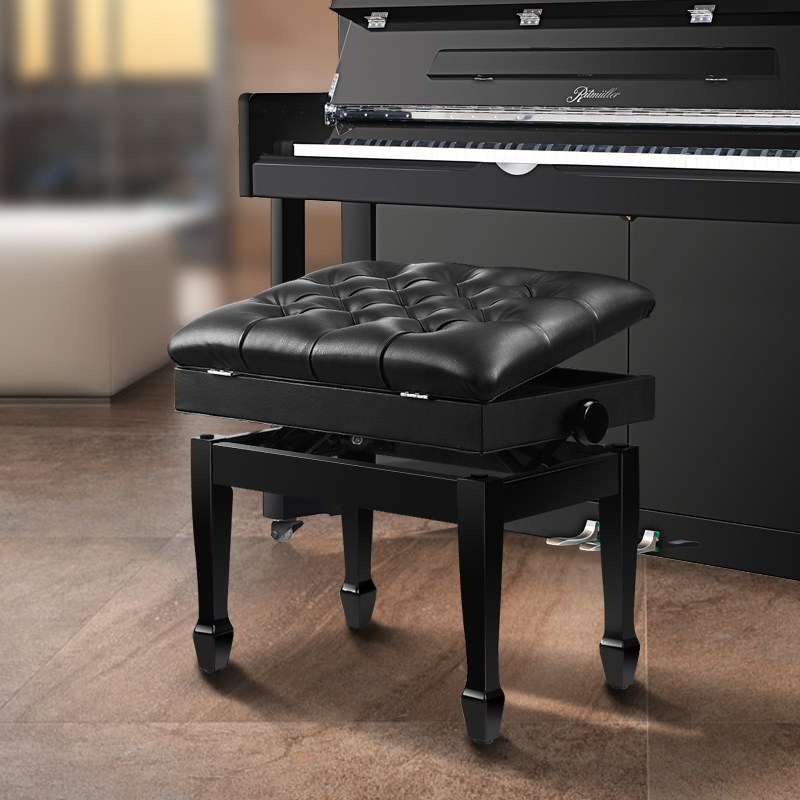 高级实木钢琴凳升降单人双人书箱儿童可调节凳子电钢琴椅子雅马哈