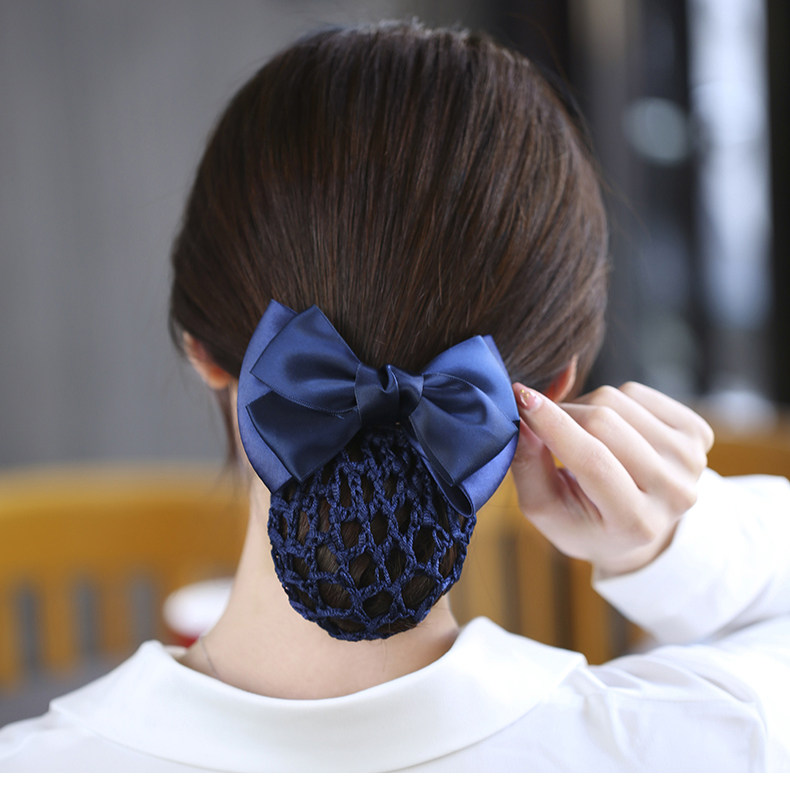 蝶玉职业头花网兜护士发网银行空姐发饰