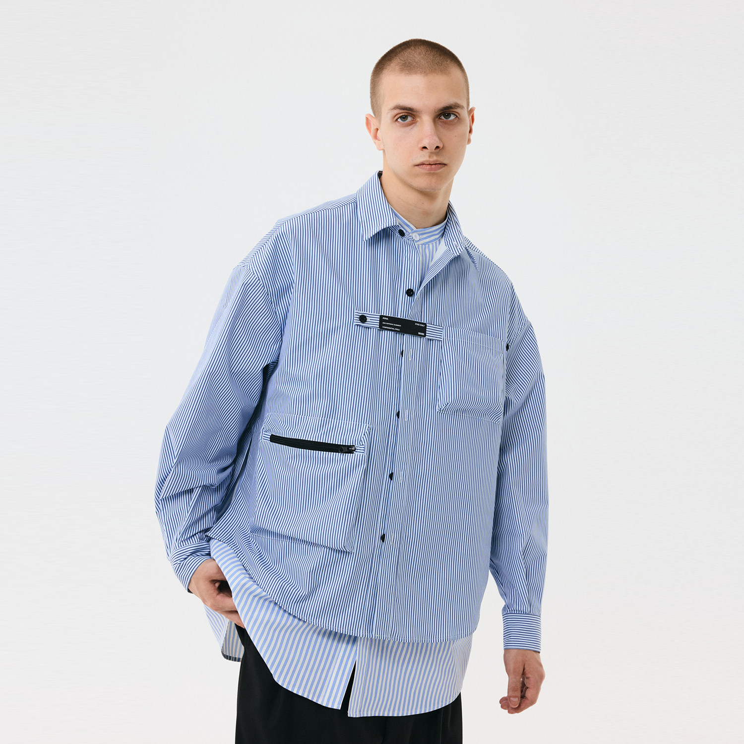 fpa设计小众两件条纹长袖衬衫男国潮牌早春衬衫