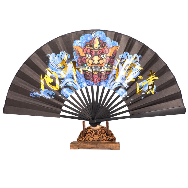 王星记扇子圣君执剑系列礼盒折扇中国国风男式扇子