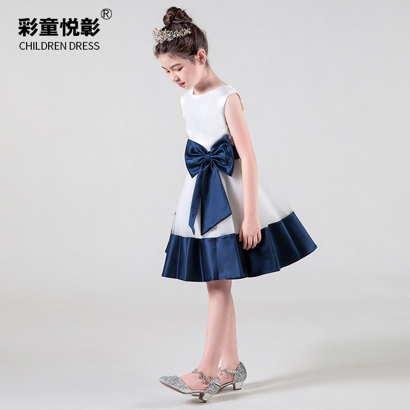 儿童钢琴表演礼服女公主裙花童小孩主持人服装大提琴演奏比赛唱歌