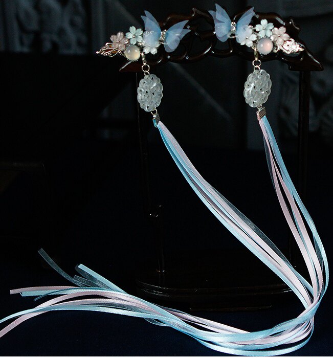 如意芳菲霏鞠婧祎傅容同发饰飘带丝带古装头饰发饰