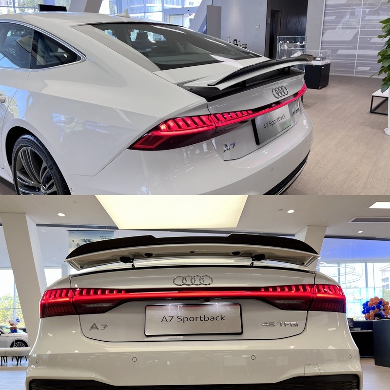 奥迪a7尾翼适用于19-22款改装新奥迪audisport碳纤尾翼