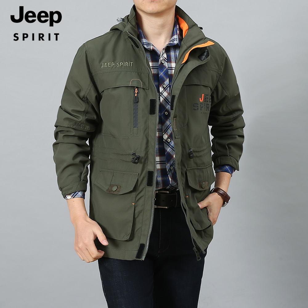 美国正品jeep/吉普夹克男装春秋新款冲锋夹克男夹克