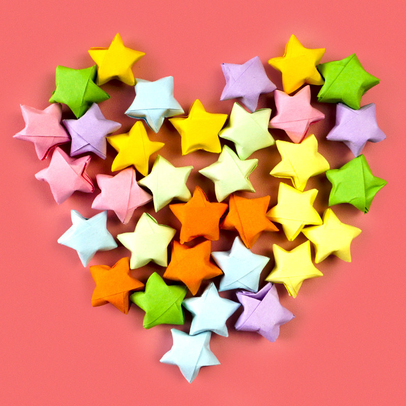 纸条星星彩色1314张小星星叠纸许愿瓶玻璃糖果色星的折纸