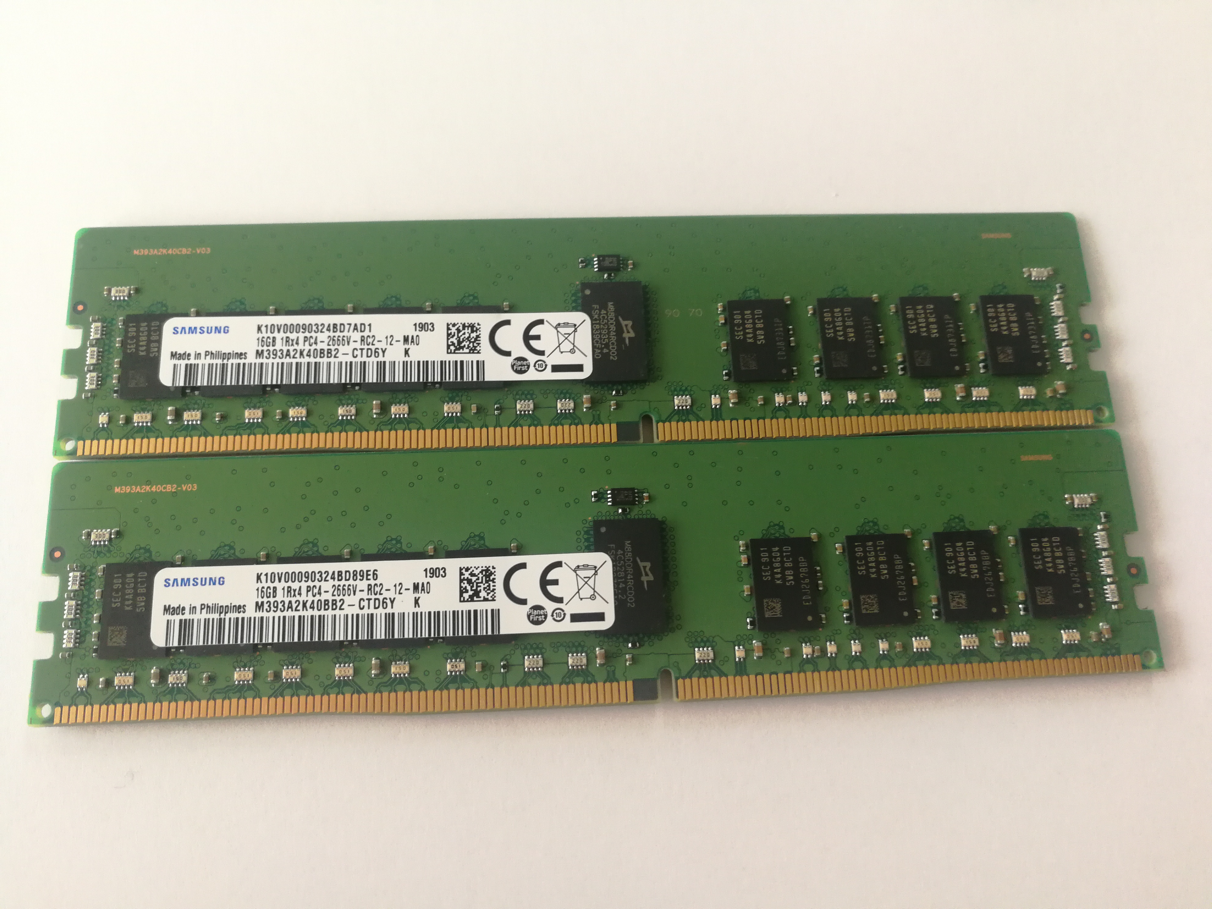 三星全新ddr416g1rx42666服务器内存m393a2k40bb2ctd内存