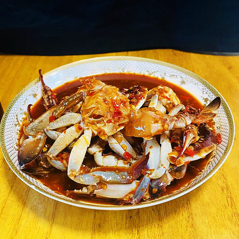 网红韩式呛蟹块泰式风味梭子蟹飞生吃酱蟹蟹股梭子蟹