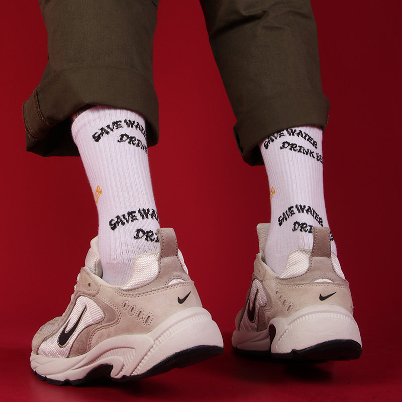 原创潮牌savewaterdrinkbeer滑板潮袜男女日系风街头中长筒袜