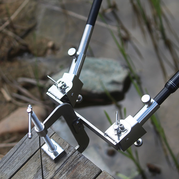炮台桥钓支架渔具强力夹可调节微调炮架杆竖支架