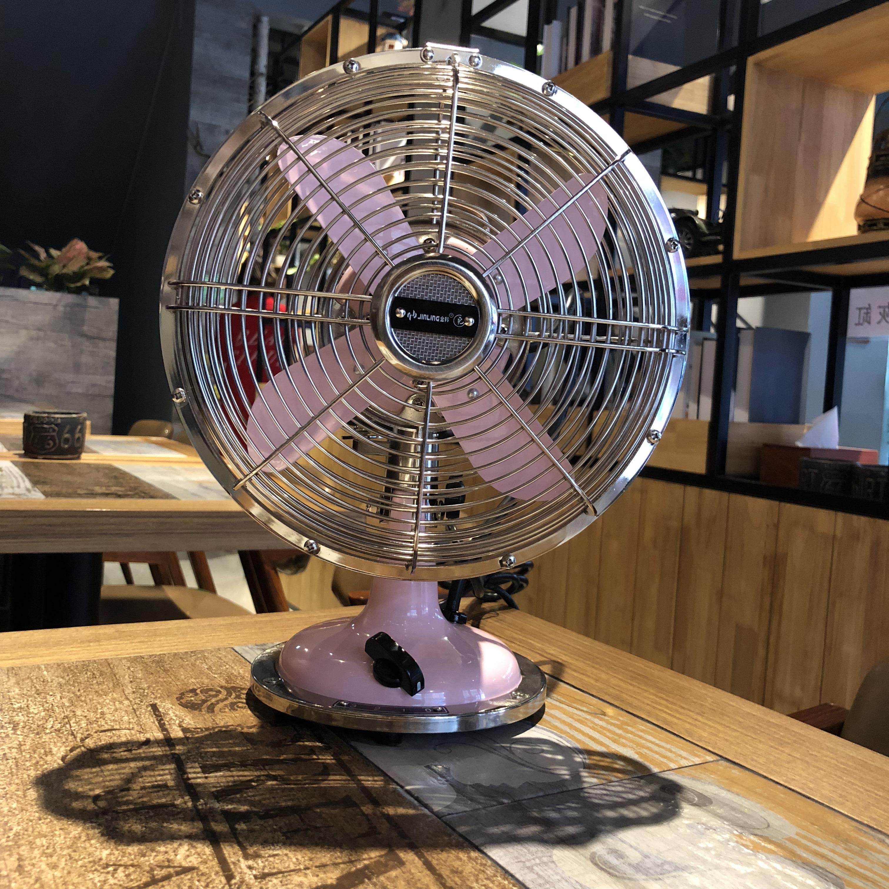 风扇金羚台扇家用复古台式金属怀旧仿古文艺电风扇