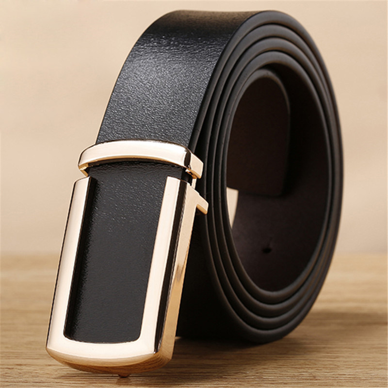 平滑扣西装皮带男士正装商务真皮休闲牛皮高档腰带