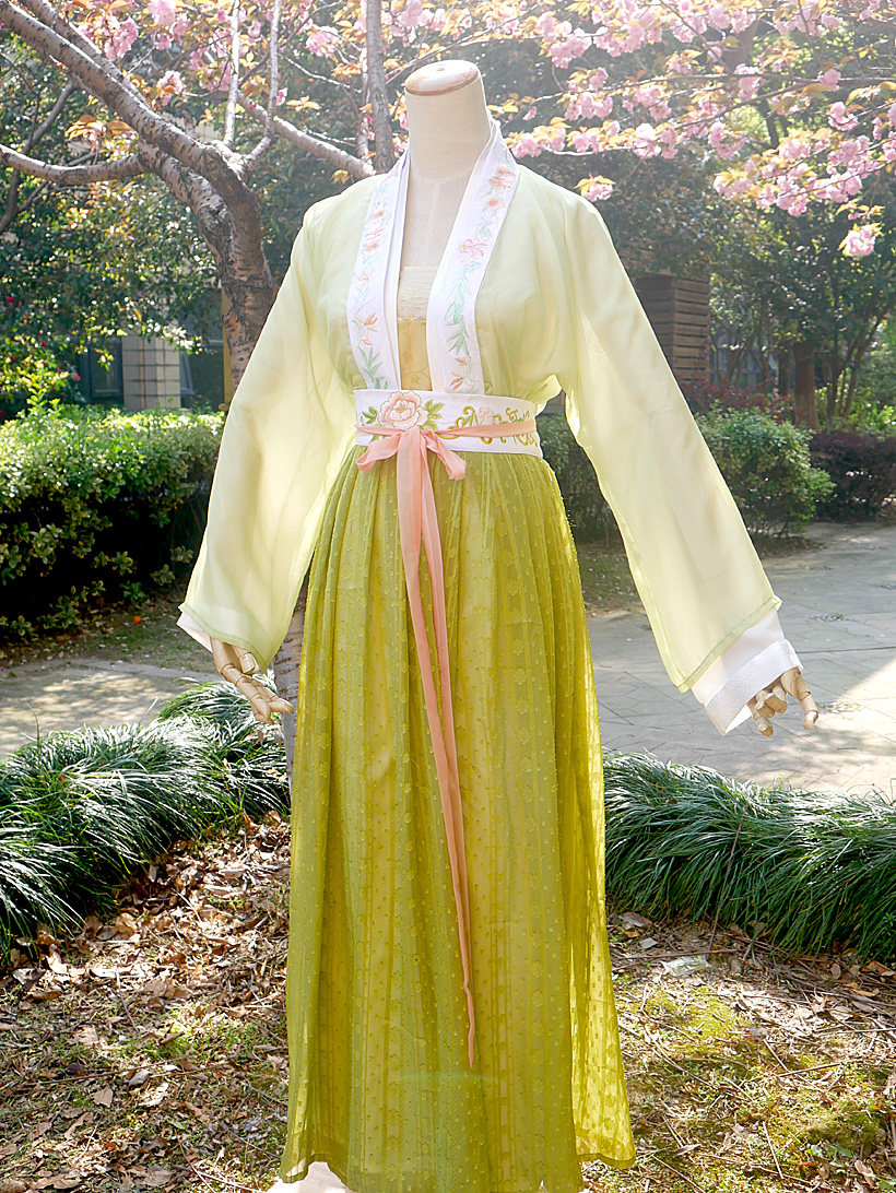 抹胸孤品汉服女装对襟襦裙绣花梅兰竹菊天丝雪纺汉服