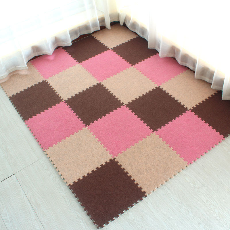 韩式客厅家具地垫短毛地铺泡沫婴儿爬行玩具拼接家用脚垫