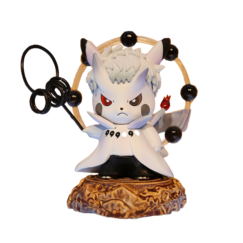 火影皮卡丘cos六道鸣人宇智波带手办车载模型手办