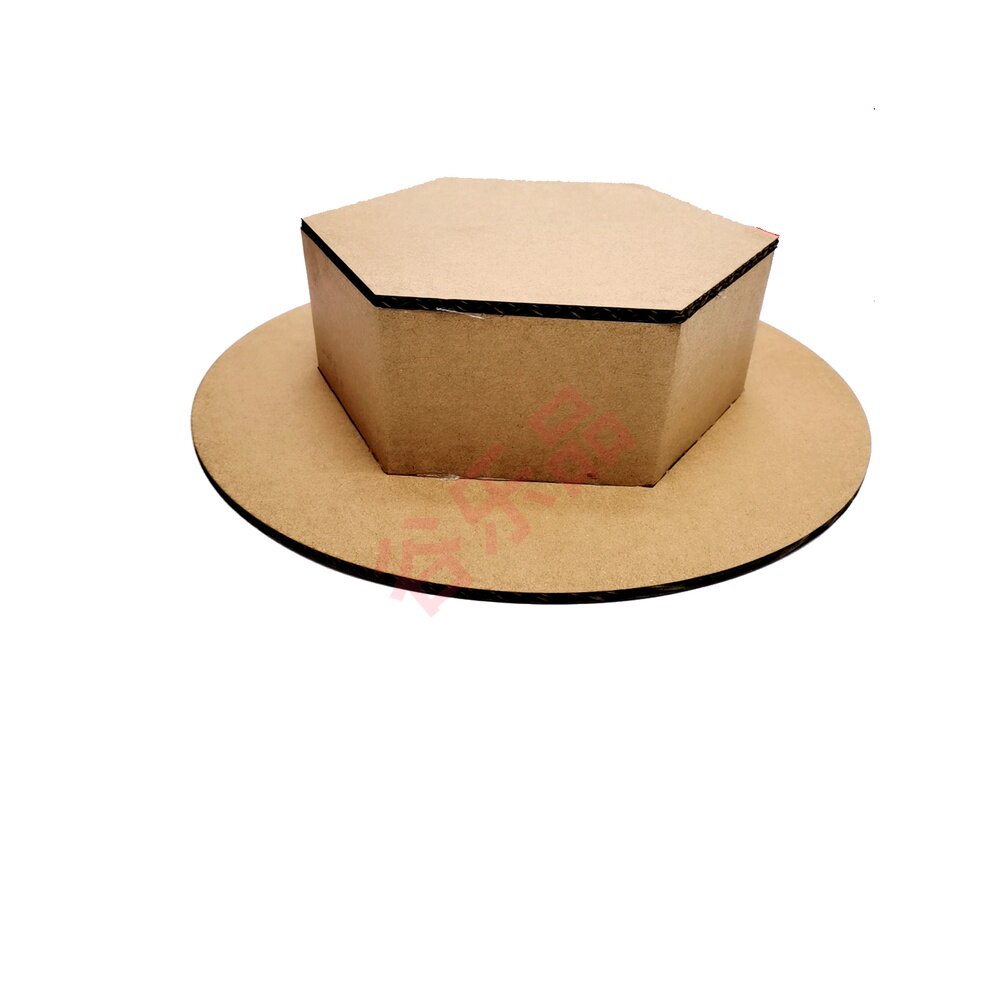 新款创意节日活动手工涂色异形六边形帽子纸板手工创意粘贴类