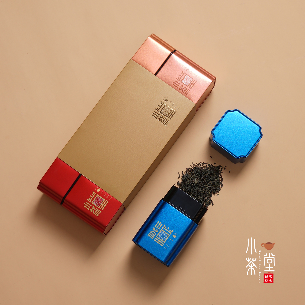 金属龙井西湖包装盒密封绿茶红茶盒装礼盒铁罐茶叶罐